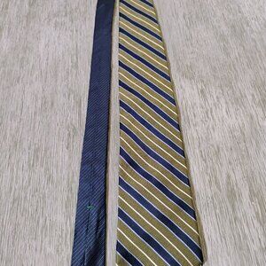 Tommy Hilfiger Olive Navy Striped Tie